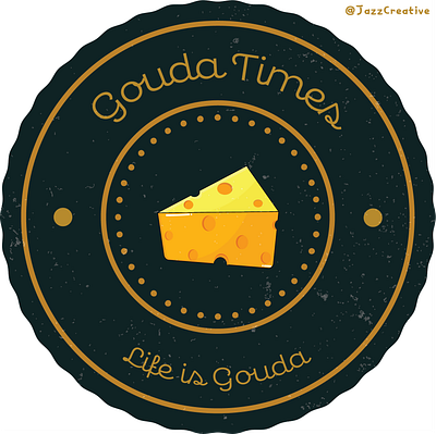 Gouda Times - Cheese Brand Logo branding design illustration logo