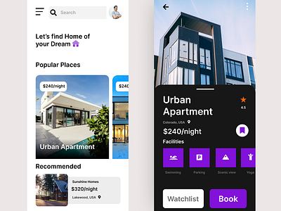 Home Renting Application appdesign homeapplication ui ux