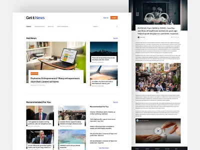 News ~ Landing Page animation branding design graphic design illustration logo ui uidesign uiux ux uxdesign vector
