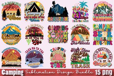 Camping Sublimation Design Bundl explore