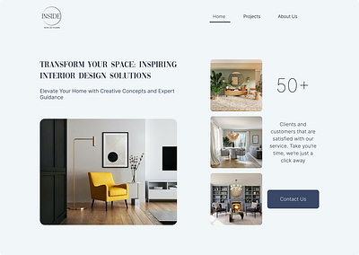 UI design for an Interior design firm: Figma graphic design ui website design