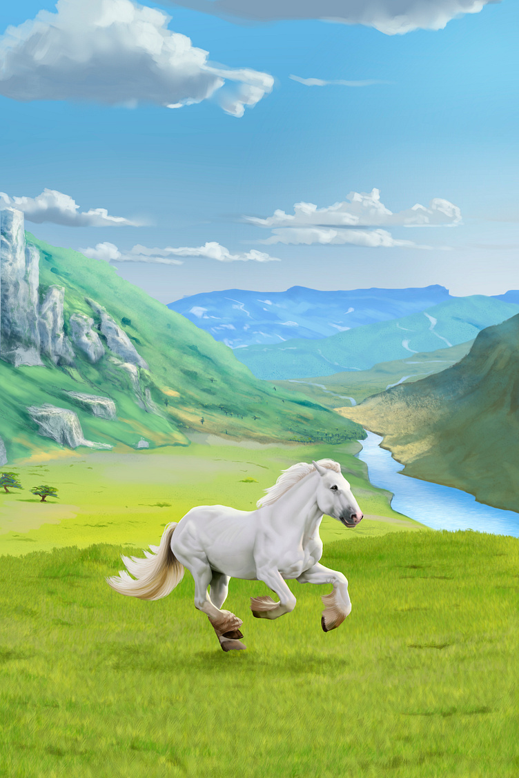 Book cover horse by Valter Silva on Dribbble