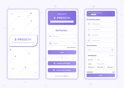 E-Prescvi - digital prescription app app fi figma ui