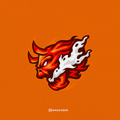 FIRE DEMON demon design esport esport logo fire graphic design illustration logo logo mascot mascot mascot logo mascotlogo skull sport sport logo vector
