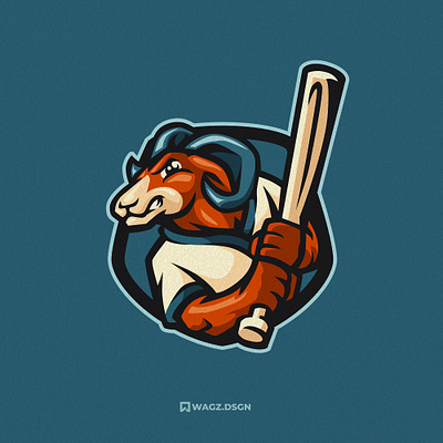BASEBALL RAM baseball design goat graphic design illustration logo mascot mascot logo ram sport sport logo vector