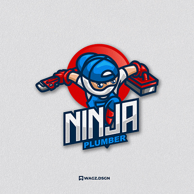 NINJA plumber design esport esport logo graphic design illustration logo logo mascot mascot mascot logo mascotlogo ninja plumber plumbing vector