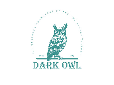 Dark Owl logo Design banner design design illustration letterhead logo logo design t shirt design visiting card design