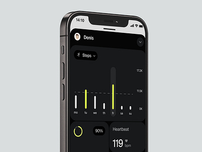 Fit mobile app UI for iOS (Preview) app clean design fit fitness ios iphone ui ux