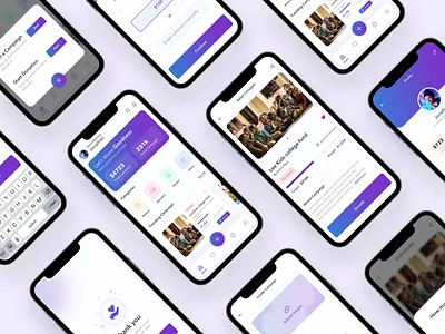 Crowdfunding app UI ui ux