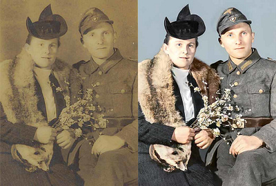 Restored Old Photos photo colorization photo editing photo restoration repair photo damage