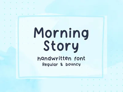 Morning Story cute handwritten font cute font handwritten font