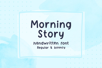 Morning Story cute handwritten font cute font handwritten font