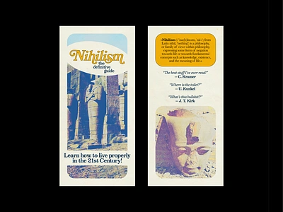 "Nihilism: the definitive guide" // FANZINE COVER adobe illustrator art direction brochure colorful concept design editorial design fanzine graphic design illustration layout lettering print design printing typography ui ui design vintage visual design