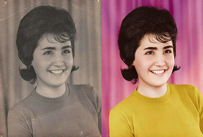 Old photo fixed and colored photo colorization photo editing photo restoration repair photo damage