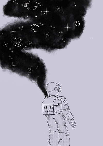 Astro man animation illustration