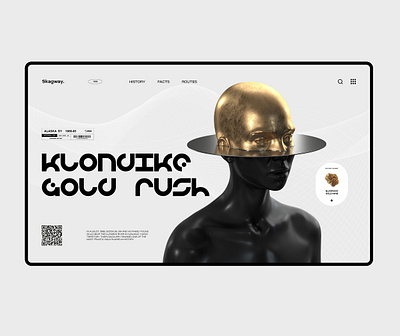 Klondike Gold rush design gold gold rush graphic design klondike land landig page landing minimalism ui
