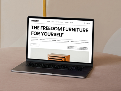 Freedom - Furniture website concept clean ecommerce website furniture furniture ecommerce website furniture website interior website minimal ui design visual director website design