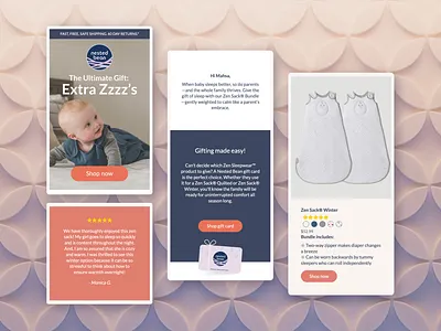 Nested Bean Free Gift Flow - by Growth Gurus branding design digital design digital marketing e commerce marketing email design email flow graphic design klaviyo ui