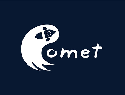 Comet 2.0 — dailylogochallenge 2d adobeillustrator branding comet cometlogo dailylogochallenge design graphic design logo rocketship rocketshiplogo vector