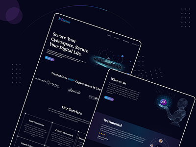 AI Website Inspiration | Single Page Website ai website branding cover page cuber security website uiux website inspiration website ui