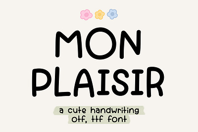 Mon Plaisir handwritten font cute font handwritten font