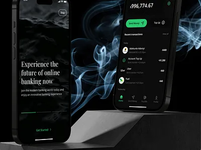 Bank mobile app animation app branding dashboard design graphic design illustration product design ui uiux visual design
