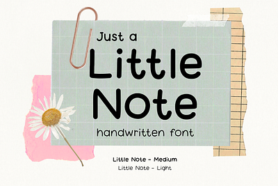 Little Note handwritten font cute font handwritten font