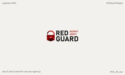 Red Guard | Security Agency branding design graphic design guard illustration logo security agency typography vector