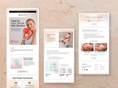 Omnilux Welcome Email Flow - by Growth Gurus design digital design e commerce marketing email design graphic design growth gurus klaviyo omnilux ui