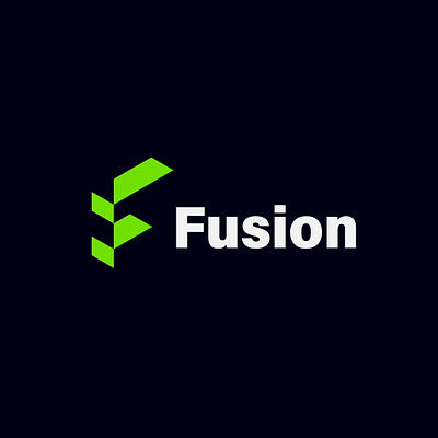 Fusion- Logo Design (Unused ) appicon branding f logo graphic design gridlogo logo logodaily logoinspire logosai modernlogo techlogo