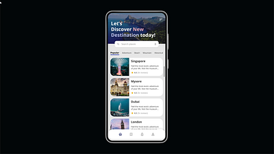 Travel app home screen commute design destination figma flight mobile app place travel ui design ux website