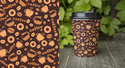 Vector seamless pattern on the theme of coffee, packaging design coffe coffe pattern illustration packaging design pattern seamless pattern vector