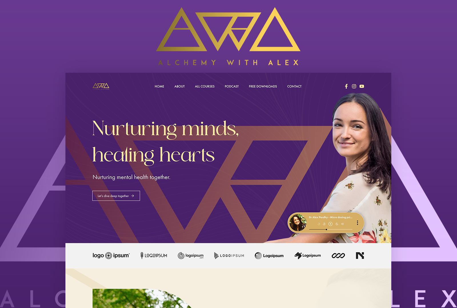 Alex Pardhy Medicine Woman Landing Page Design branding design figma graphic design landing page layout layout design medicine photoshop ui uiux ux web web design web page website