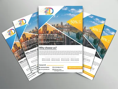 Real estate flyer design branding brochure print ready