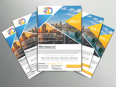 Real estate flyer design brochure print ready
