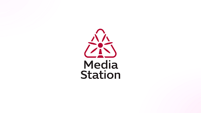 Media Station Logo advertisment agency brand branding logo marketing media rebrand