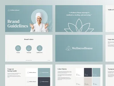 Wellness Company Brand Guidelines brand guidelines branding design massage ui ux wellness