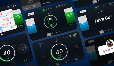 Electric EV Cluster animation creativedesign design graphic design ui ui interface uiux