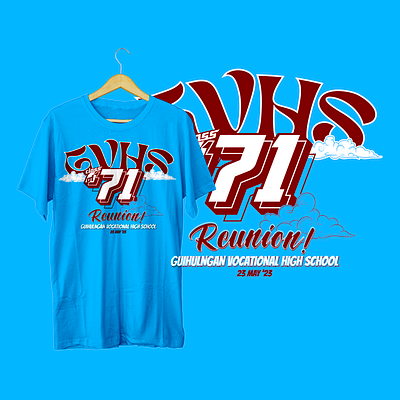 Guihulngan Vocational HS class of 71 1971 71 class design guihulngan high school reunion t shirt tshirt vocational wba2malaque