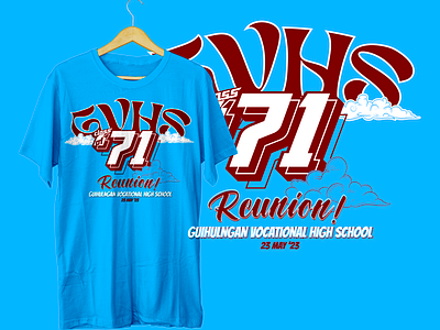 Guihulngan Vocational HS class of 71 1971 71 class design guihulngan high school reunion t shirt tshirt vocational wba2malaque