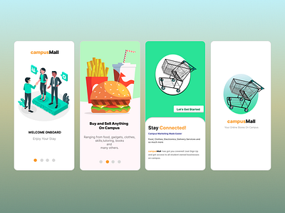 Onboarding and splash screen campus first screens introduction onboarding screen splash swiper swiper screens welcome wheel cart
