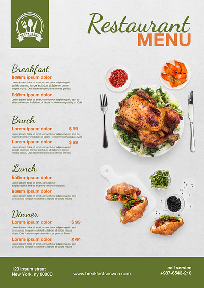 Restaurant Menu Poster design graphic design illustration post vector