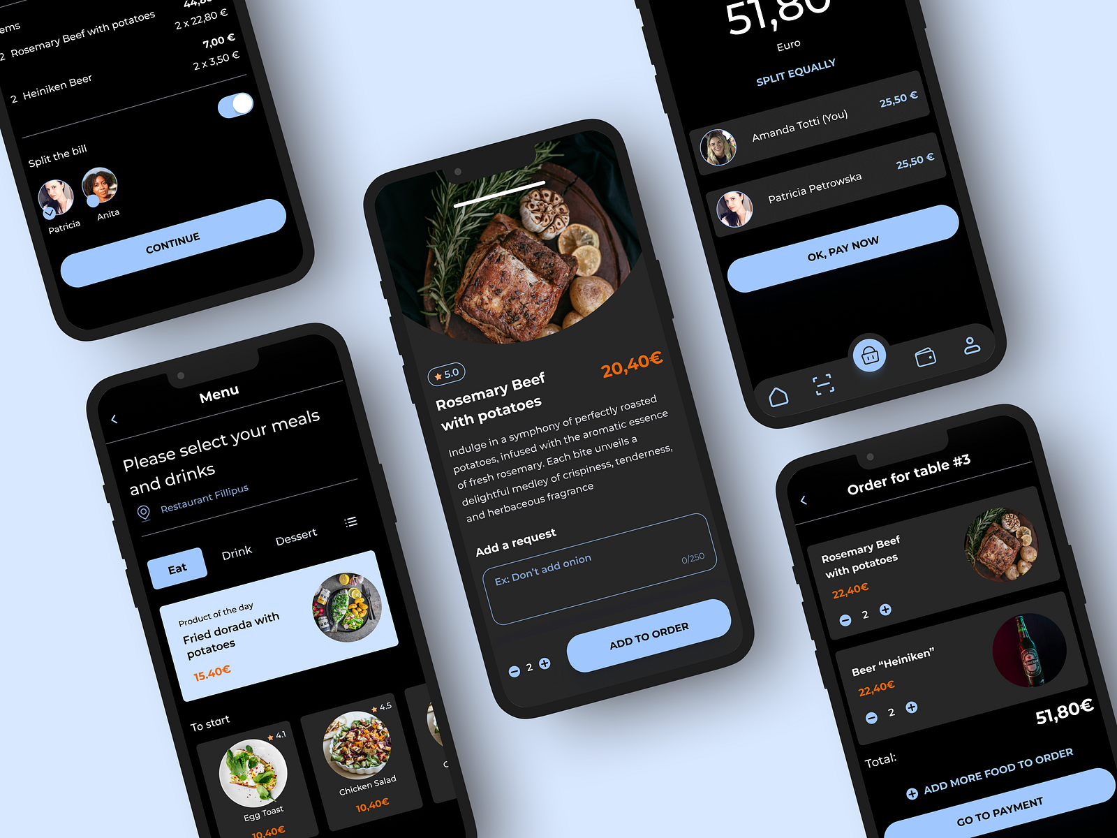 DineEase: NO waiter dining experience by Ekaterina Ershova on Dribbble