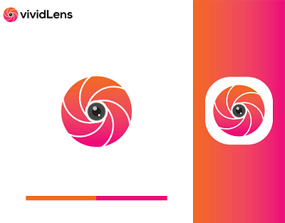 Vividlens logo design brand identity