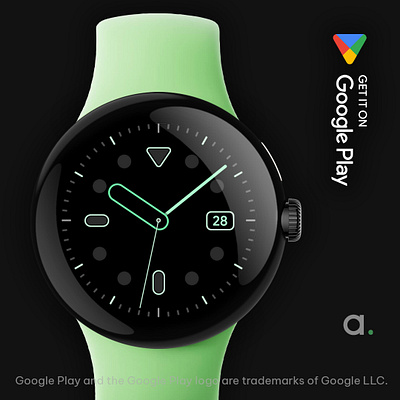 Pacific E: watch face amoled watch faces amoledwatchfaces android android wear app design fossil illustration logo ui
