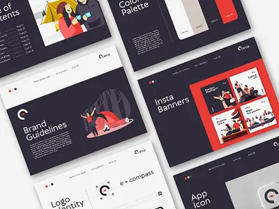 Brand Guide- Ecamp app icon banner design brand brand book brand guide brand guideline brand identity brand manual brand style brand style guide branding design graphic design illustration landing page logo motion graphics ui ux vector