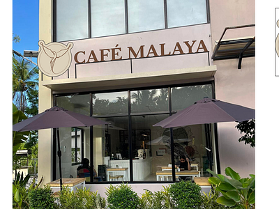 Cafe Malaya Signage Options branding build up cafe signage maker corel draw design illustration signage wba2malaque