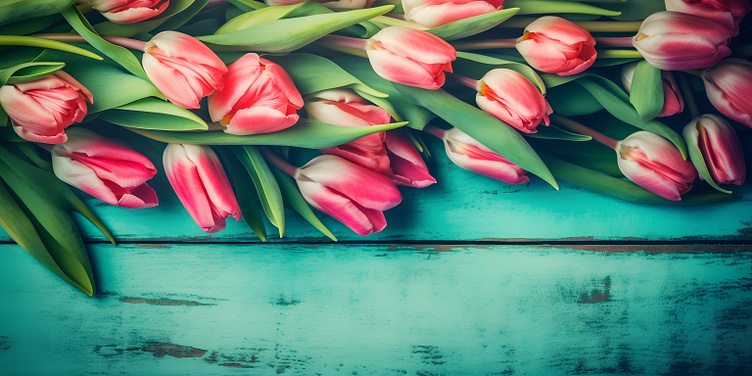 PINK TULIPS Botanical Print