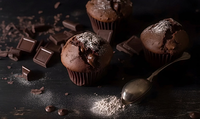 Sweet chocolate cake muffins cake chocolate delicious muffins photos stock stock images