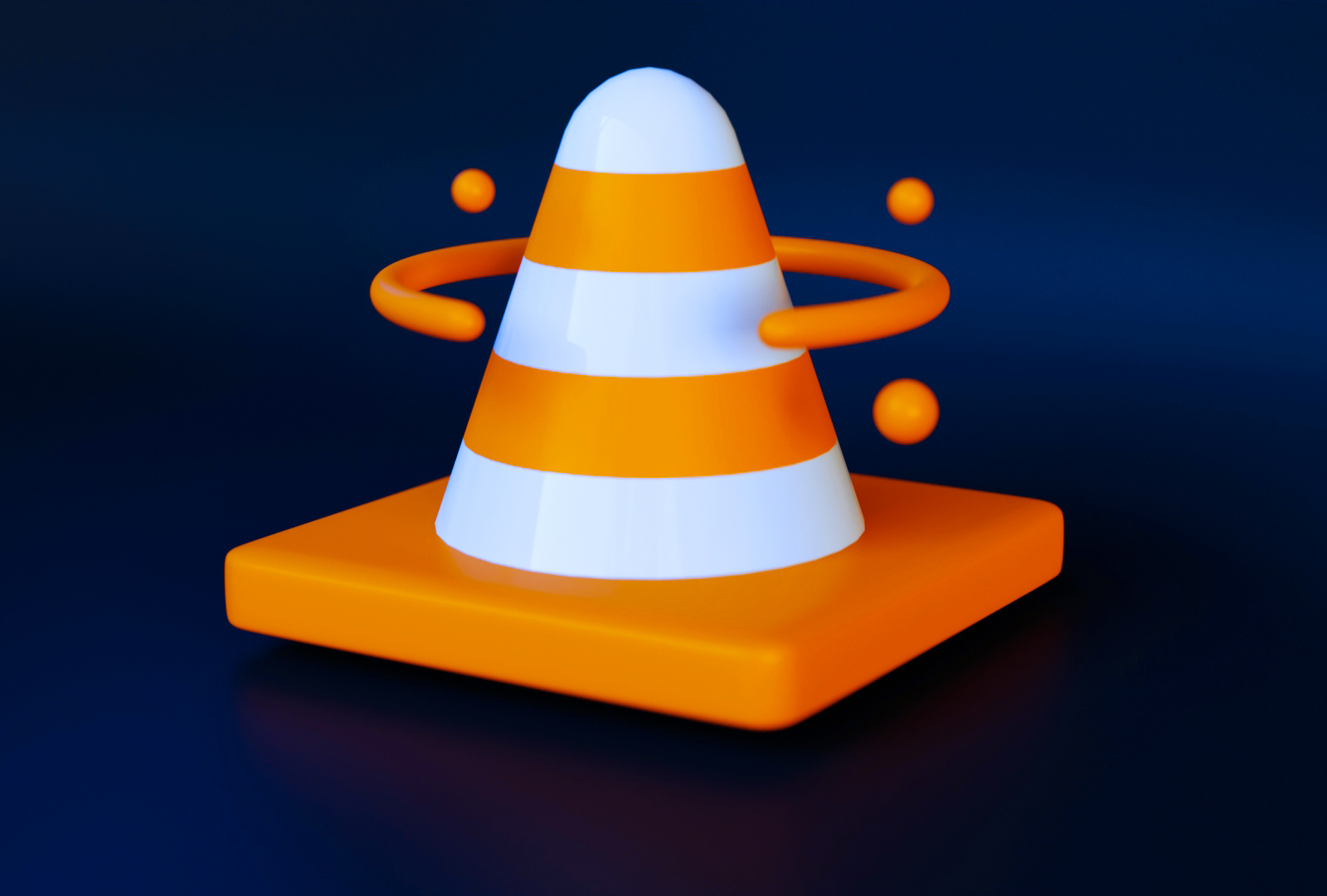 3D Logo VLC media player 🎬⚠️ by Amirhossein jabbari on Dribbble